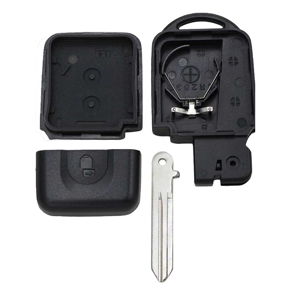 Carcasa Llave de Mando 2 Botones Compatible con Nissan Micra X-Trail Qashqai Juke Duke Navara Note Pathfinder