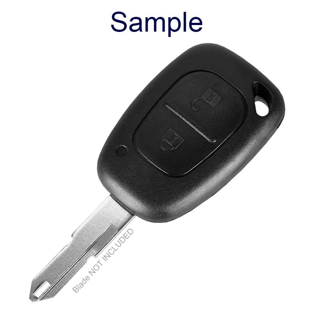 Carcasa Llave de Mando 2 Botones Compatible con Renault Trafic Master Nissan Interstar Primastar Kangoo Opel Vivaro