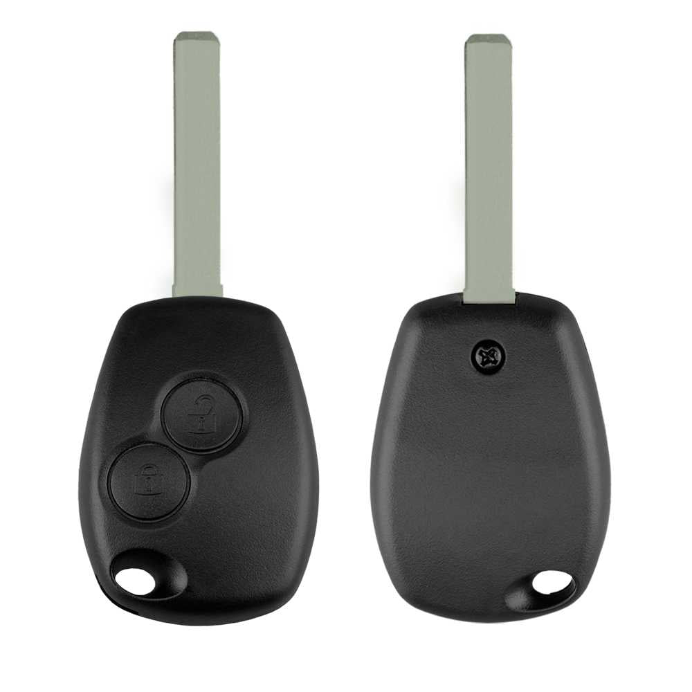 OcioDual Carcasa Mando Coche de 2 Botones Compatible con Renault Duster Modus Clio Twingo Dacia Logan Sandero, Carcasa Mando a