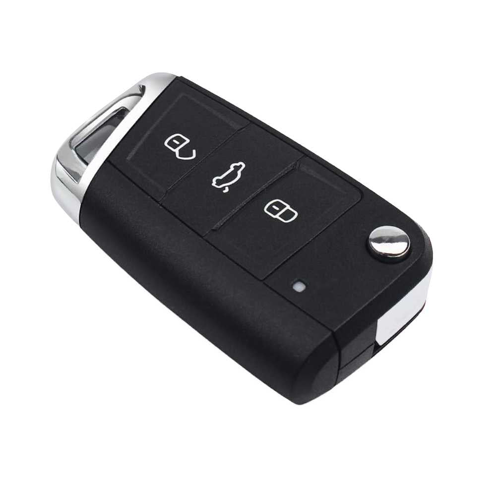 Carcasa Llave de Mando 3 Botones Compatible con Golf 7 GTI MK7 Skoda Octavia A7 Seat