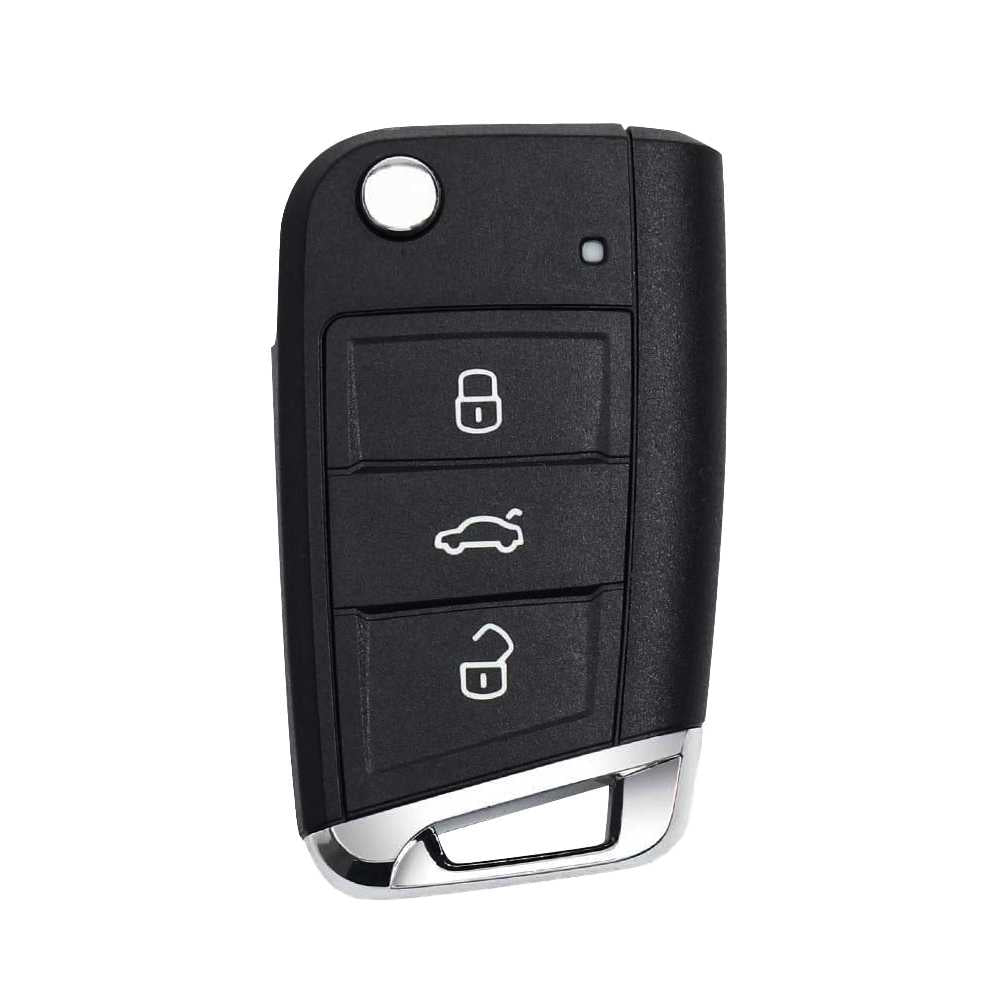 Carcasa Llave de Mando 3 Botones Compatible con Golf 7 GTI MK7 Skoda Octavia A7 Seat