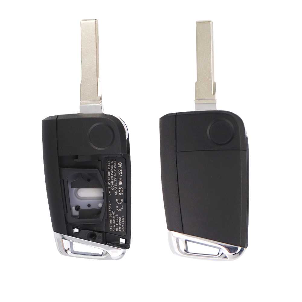 Carcasa Llave de Mando 3 Botones Compatible con Golf 7 GTI MK7 Skoda Octavia A7 Seat