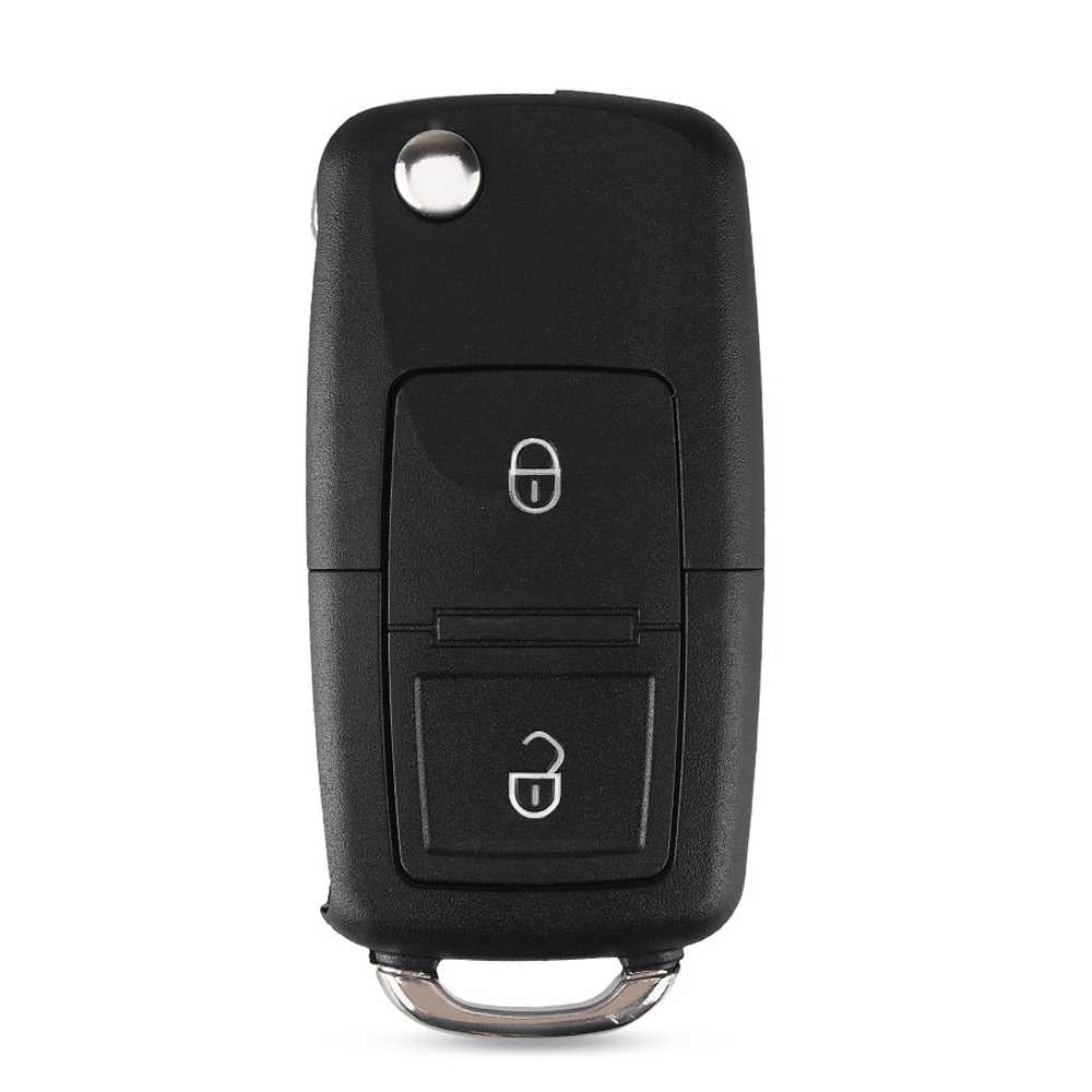 OcioDual Carcasa Mando Coche de 2 Botones Compatible con MK4 Bora Golf 4 5 6 Passat Polo Touran, Funda de Reemplazo para Llave