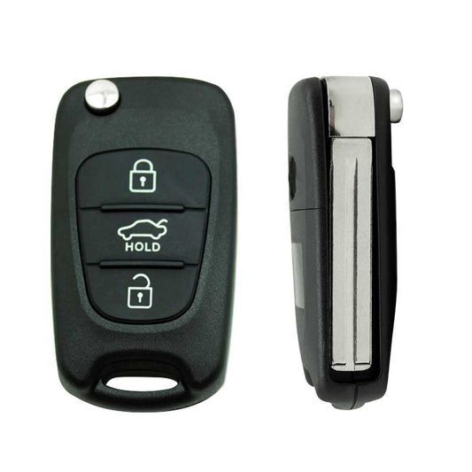 OcioDual Carcasa Mando Coche de 3 Botones Compatible con KIA Rondo Sportage Soul, Funda de Reemplazo para Llave Mando a