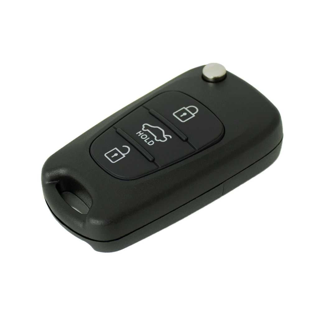 OcioDual Carcasa Mando Coche de 3 Botones Compatible con KIA Rondo Sportage Soul, Funda de Reemplazo para Llave Mando a