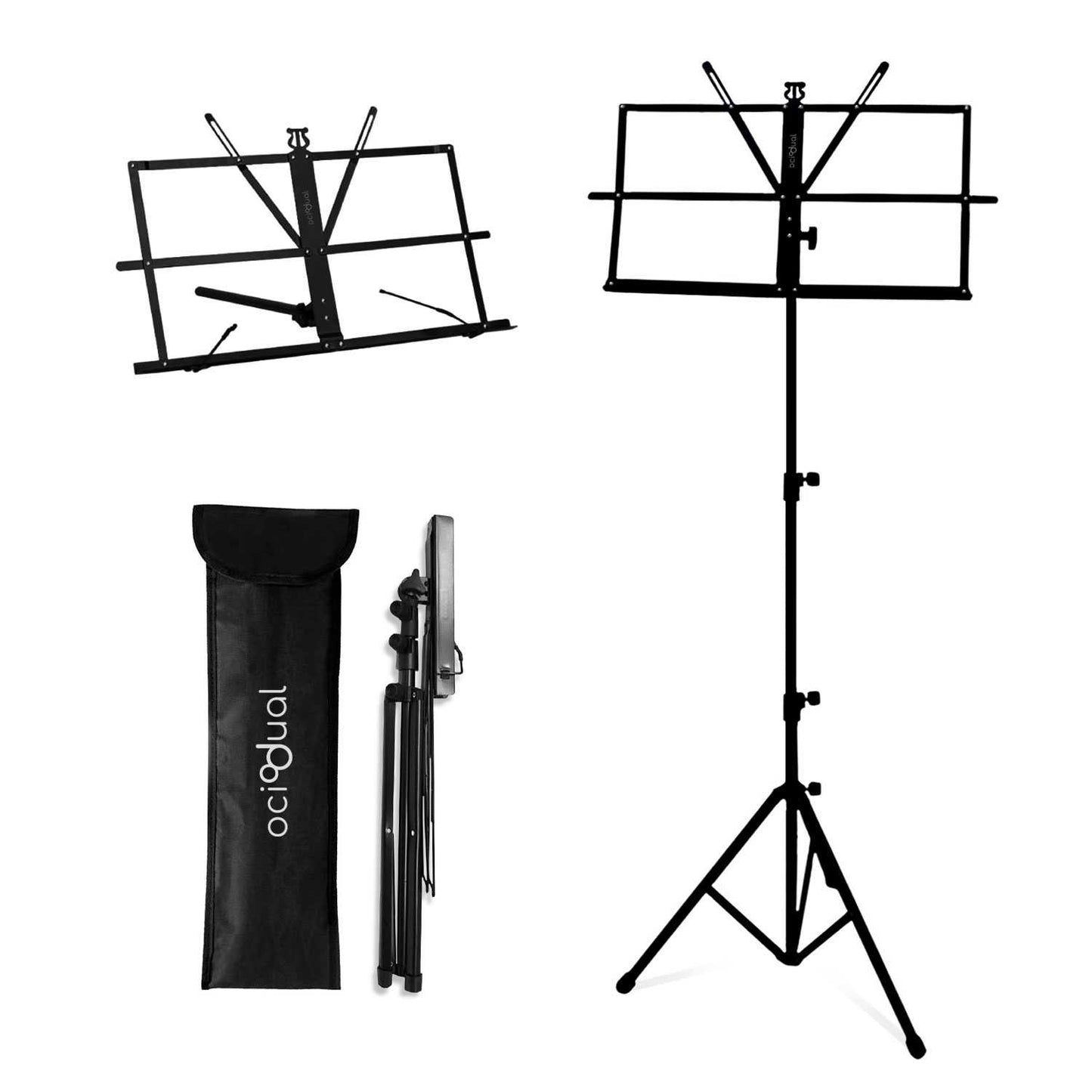 Atril Musica, Tripode, Atril Partituras, Soporte Portatil, Atril Plegable con Bolsa de Transporte, Orquesta, Faristol