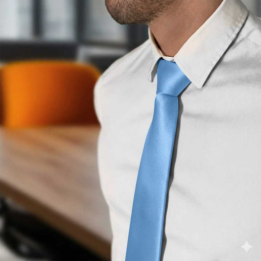 OcioDual Corbata Azul Celeste, Corbata Hombre, Clásica, Elegante para Celebraciones, Eventos, Corbatas Bodas, Fiestas,