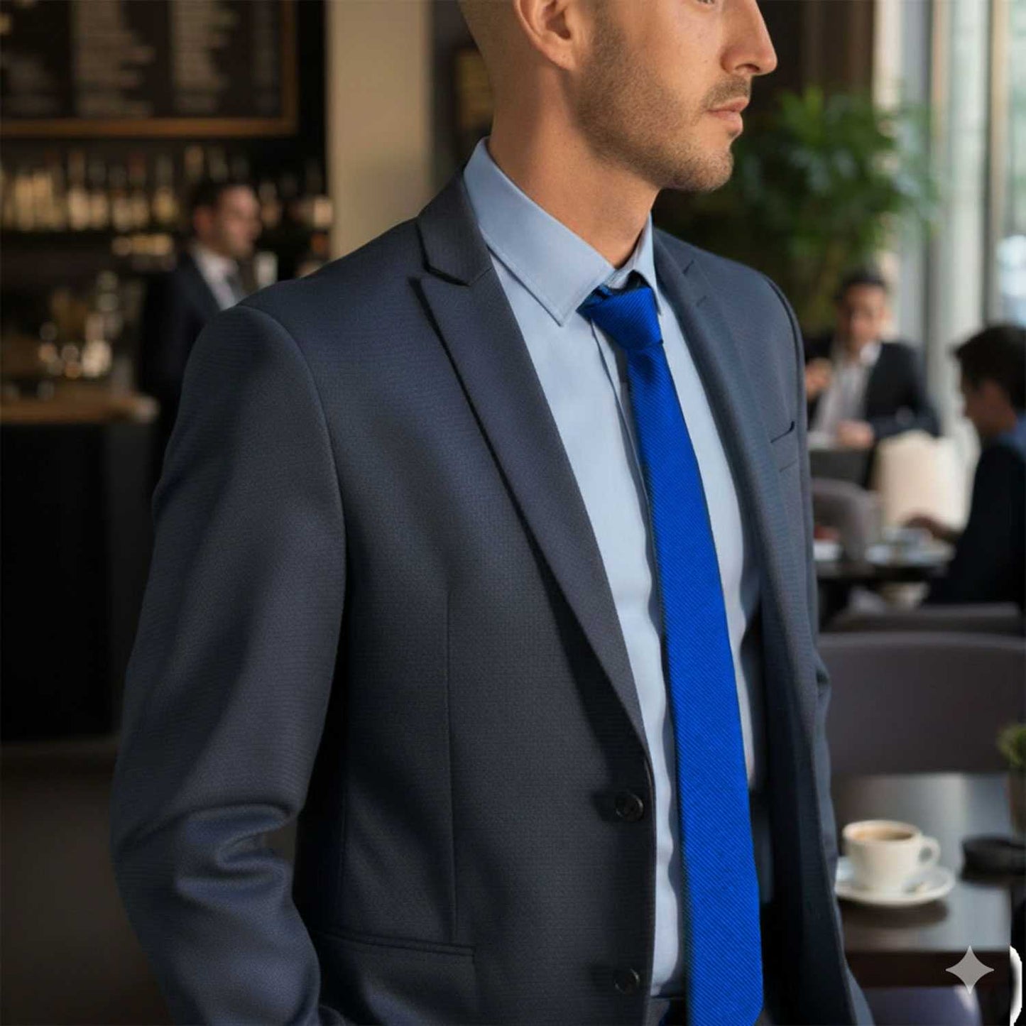 OcioDual Corbata Azul Electrico, Corbata Hombre, Clásica, Elegante para Celebraciones, Eventos, Corbatas Bodas, Fiestas,