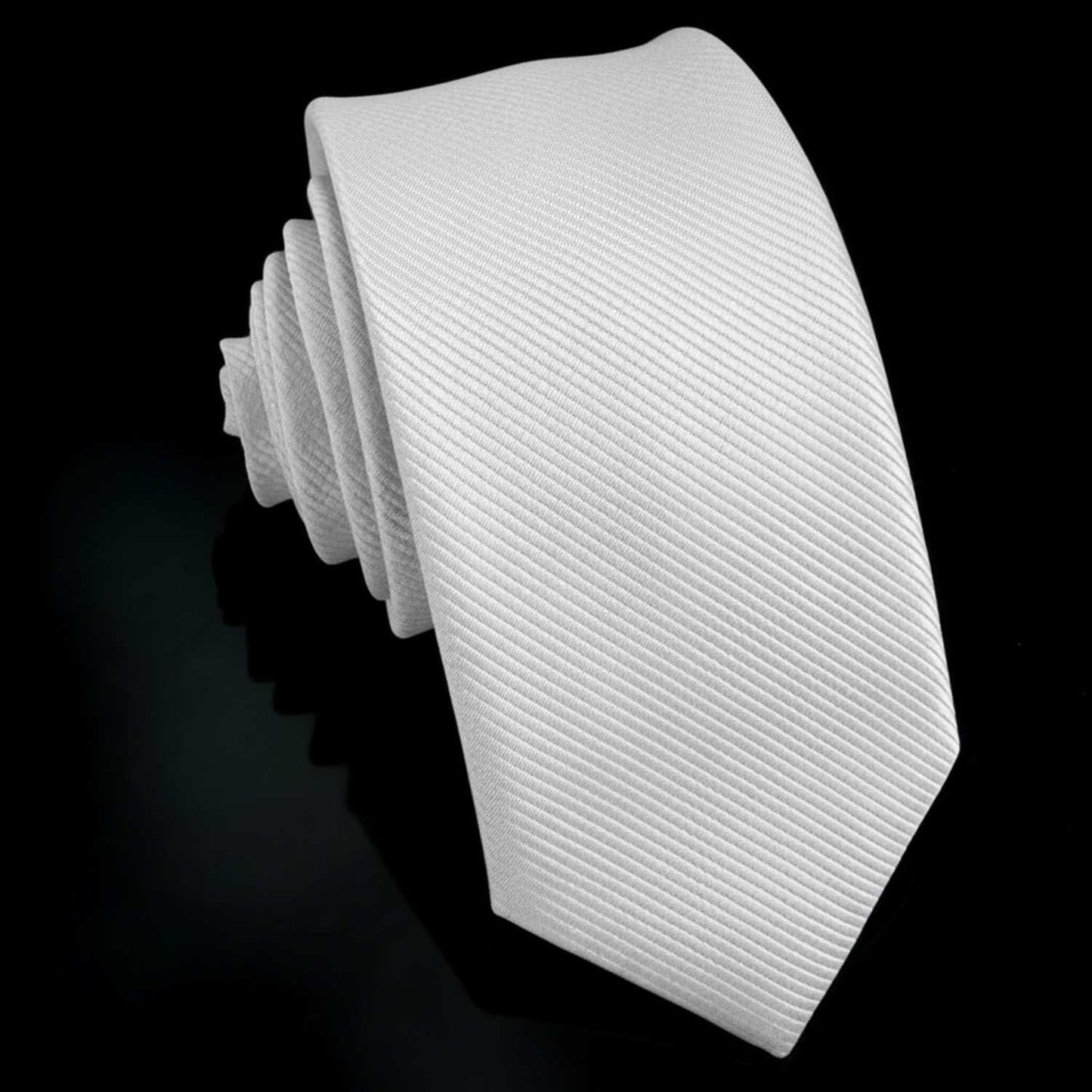 OcioDual Corbata Blanca Hombre, Corbatas de Hombre Modernas, Corbata Elegante Patrón Diagonal para Traje de Boda, Negocios,