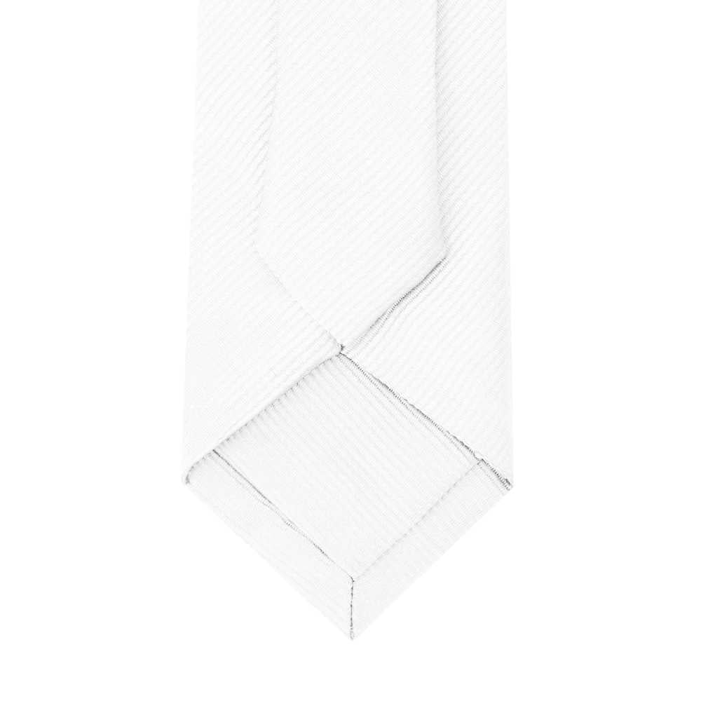 OcioDual Corbata Blanca Hombre, Corbatas de Hombre Modernas, Corbata Elegante Patrón Diagonal para Traje de Boda, Negocios,