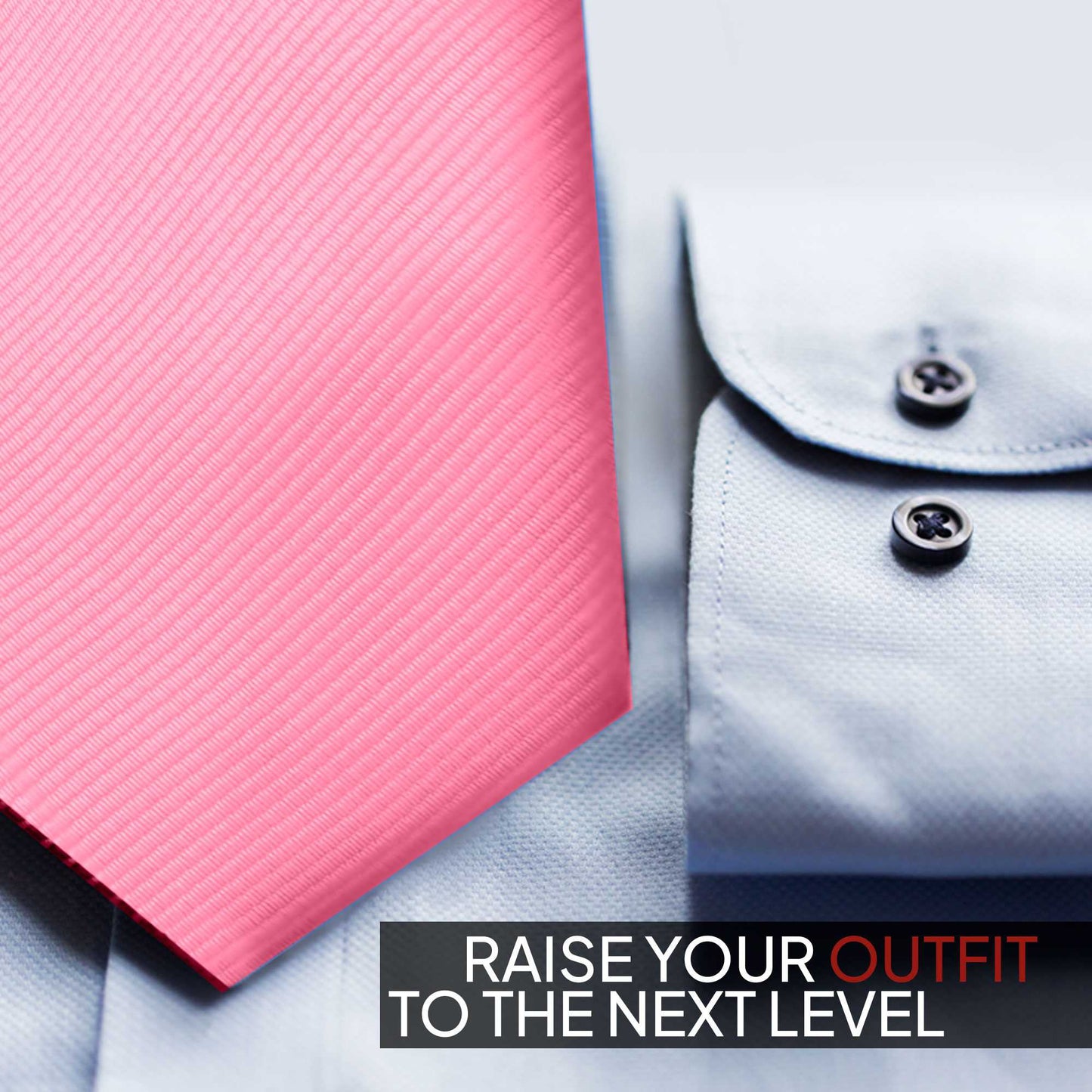 OcioDual Corbata Rosa, Corbata Hombre, Clásica, Elegante para Celebraciones, Eventos, Corbatas Bodas, Fiestas, Empresarios,