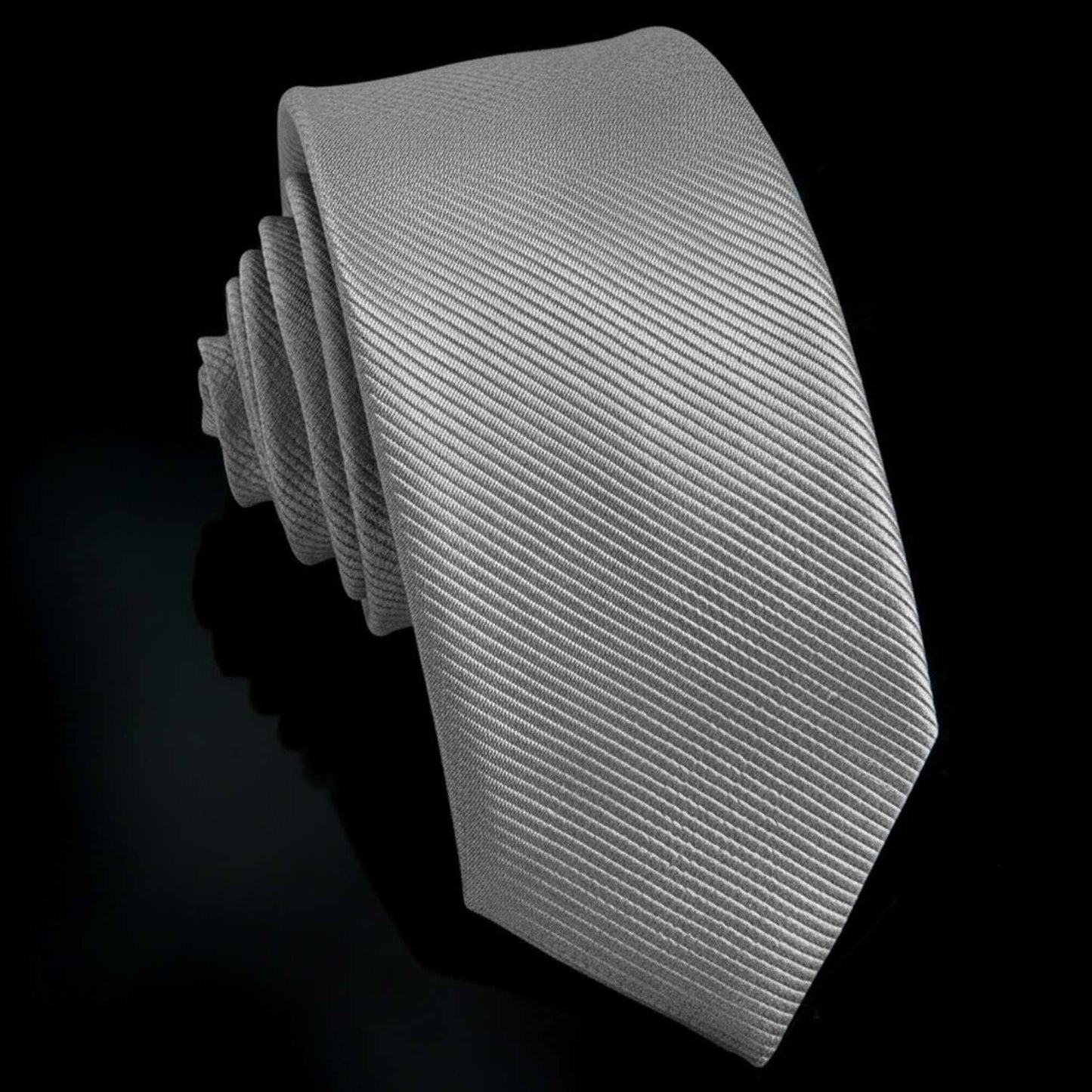 OcioDual Corbata Gris Claro Hombre, Corbatas de Hombre Modernas, Corbata Elegante Patrón Diagonal para Traje de Boda, Negocios,