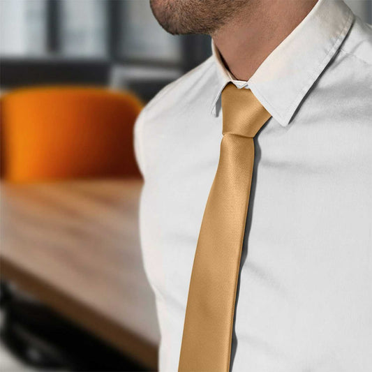 OcioDual Corbata Oro Hombre, Corbatas de Hombre Modernas, Corbata Elegante Patrón Diagonal para Traje de Boda, Negocios,