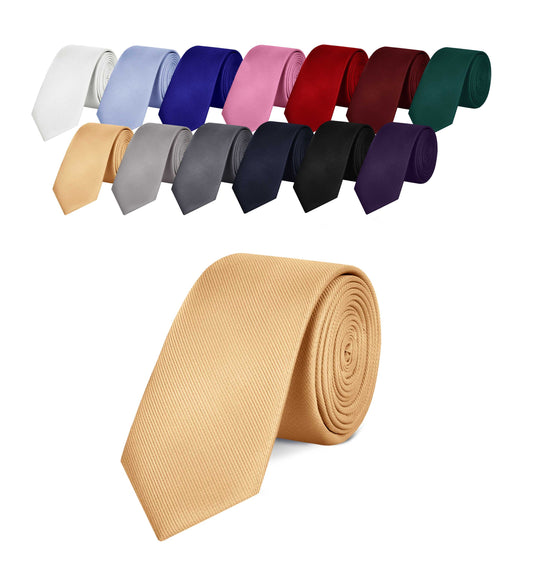 OcioDual Corbata Oro, Corbata Hombre, Clásica, Elegante para Celebraciones, Eventos, Corbatas Bodas, Fiestas, Empresarios,