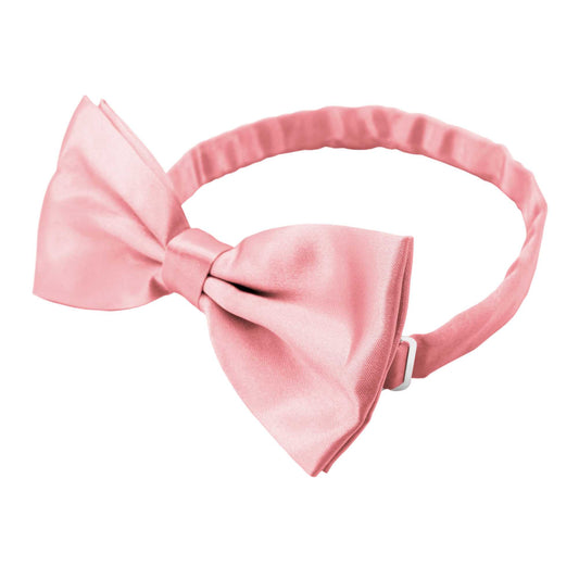 Pajarita Elegante para Hombre de color Rosa Coral Diseño Unicolor con Cierre de Gancho Clip Ajustable, 12cm x 6cm, Celebraciones, Fiestas, Trabajo, Bodas y Eventos