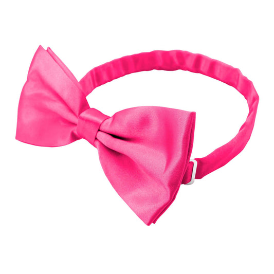 Pajarita Elegante para Hombre de color Fucsia Diseño Unicolor con Cierre de Gancho Clip Ajustable, 12cm x 6cm, Celebraciones, Fiestas, Trabajo, Bodas y Eventos