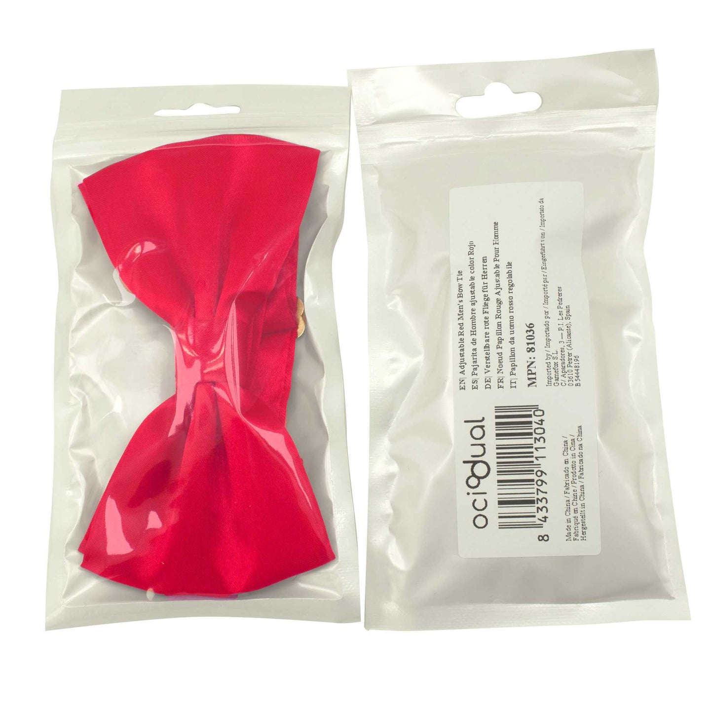 Pajarita Elegante para Hombre de color Burdeos Diseño Unicolor con Cierre de Gancho Clip Ajustable, 12cm x 6cm, Celebraciones, Fiestas, Trabajo, Bodas y Eventos