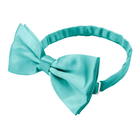 Pajarita Elegante para Hombre de color Azul Capri Diseño Unicolor con Cierre de Gancho Clip Ajustable, 12cm x 6cm, Celebraciones, Fiestas, Trabajo, Bodas y Eventos