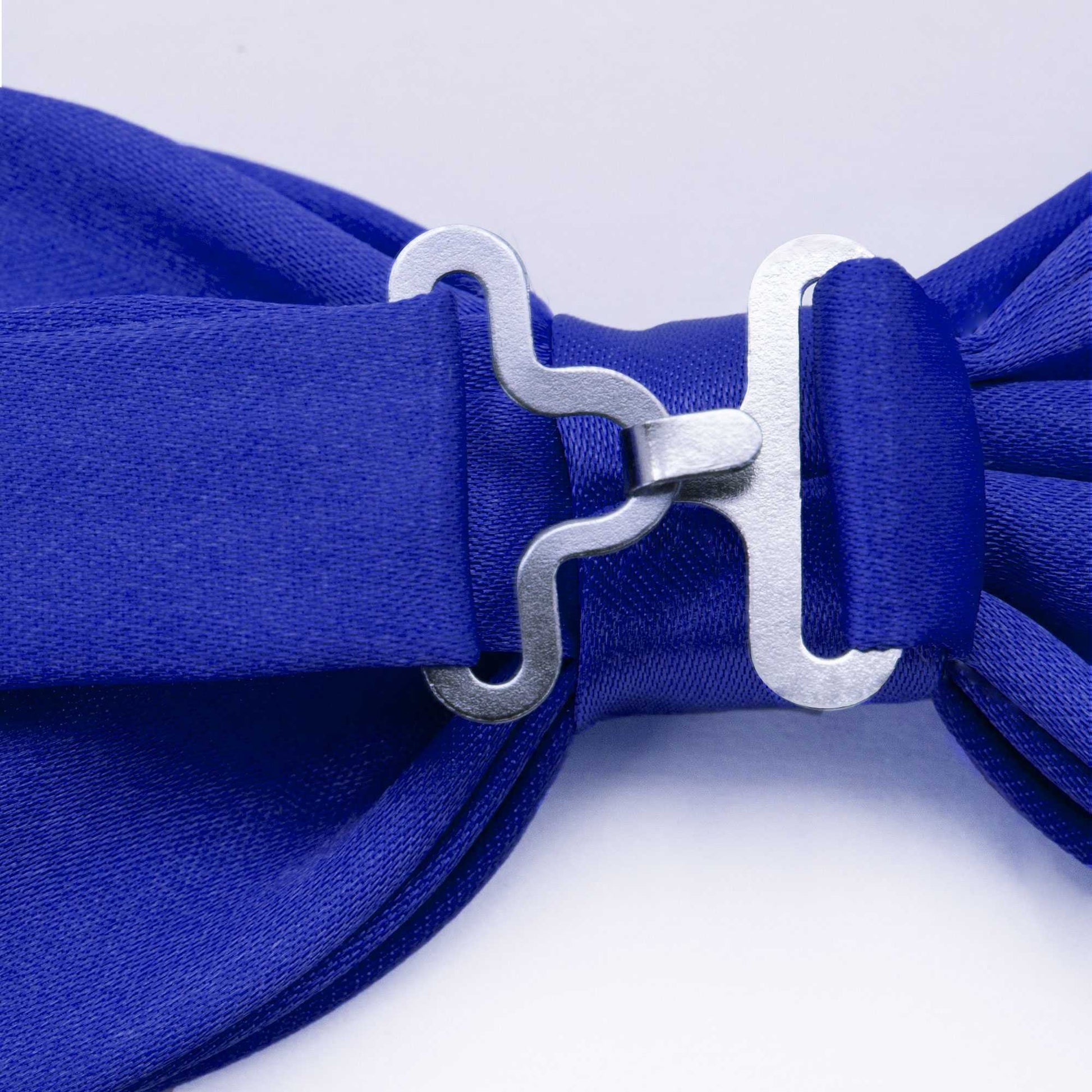 Pajarita Elegante para Hombre de color Azul Electrico Diseño Unicolor con Cierre de Gancho Clip Ajustable, 12cm x 6cm, Celebraciones, Fiestas, Trabajo, Bodas y Eventos