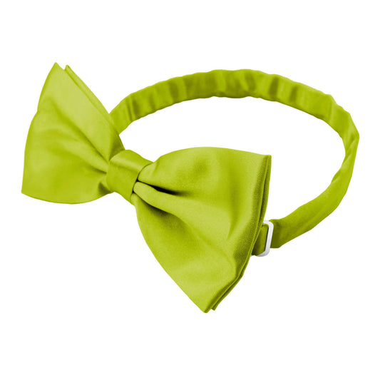 Pajarita Elegante para Hombre de color Verde Manzana Diseño Unicolor con Cierre de Gancho Clip Ajustable, 12cm x 6cm, Celebraciones, Fiestas, Trabajo, Bodas y Eventos