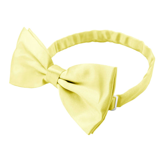 Pajarita Elegante para Hombre de color Amarillo Claro Diseño Unicolor con Cierre de Gancho Clip Ajustable, 12cm x 6cm, Celebraciones, Fiestas, Trabajo, Bodas y Eventos