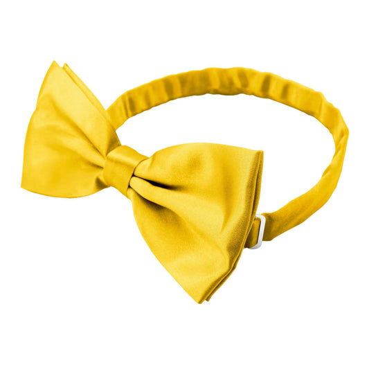 Pajarita Elegante para Hombre de color Amarillo Diseño Unicolor con Cierre de Gancho Clip Ajustable, 12cm x 6cm, Celebraciones, Fiestas, Trabajo, Bodas y Eventos