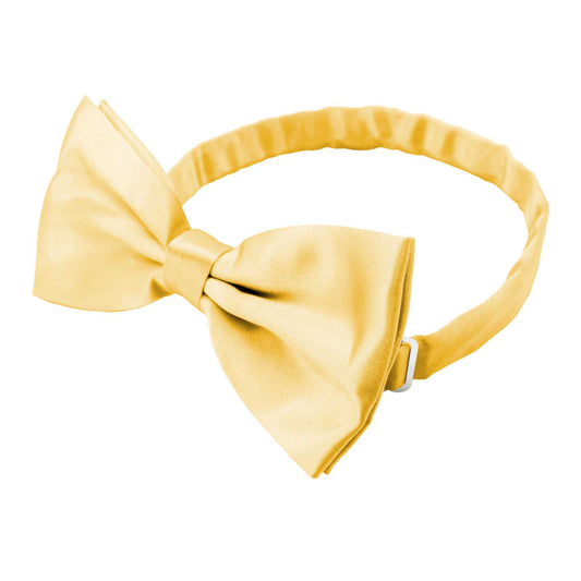 Pajarita Elegante para Hombre de color Amarillo Oro Diseño Unicolor con Cierre de Gancho Clip Ajustable, 12cm x 6cm, Celebraciones, Fiestas, Trabajo, Bodas y Eventos