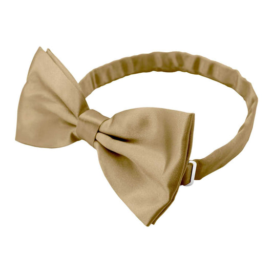 Pajarita Elegante para Hombre de color Beige Diseño Unicolor con Cierre de Gancho Clip Ajustable, 12cm x 6cm, Celebraciones, Fiestas, Trabajo, Bodas y Eventos