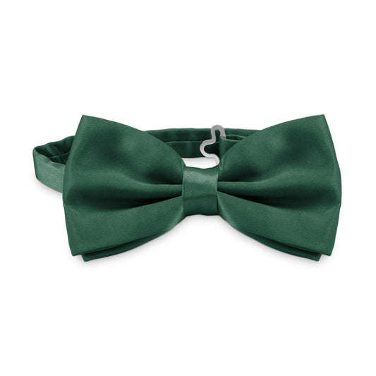 Pajarita Elegante para Hombre de color Verde Oscuro Diseño Unicolor con Cierre de Gancho Clip Ajustable, 12cm x 6cm, Celebraciones, Fiestas, Trabajo, Bodas y Eventos