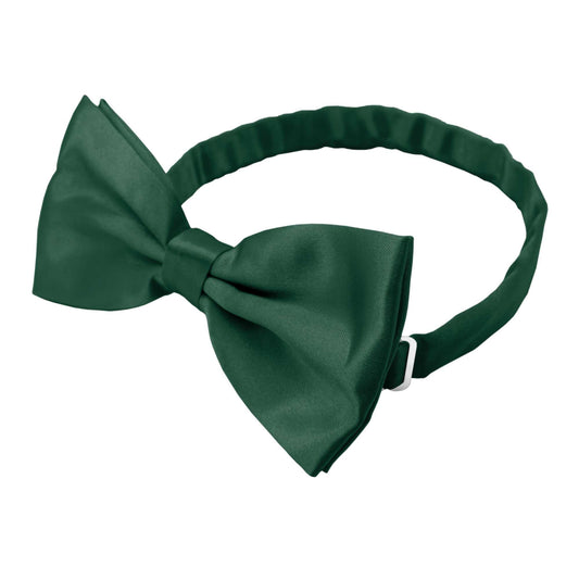 Pajarita Elegante para Hombre de color Verde Oscuro Diseño Unicolor con Cierre de Gancho Clip Ajustable, 12cm x 6cm, Celebraciones, Fiestas, Trabajo, Bodas y Eventos