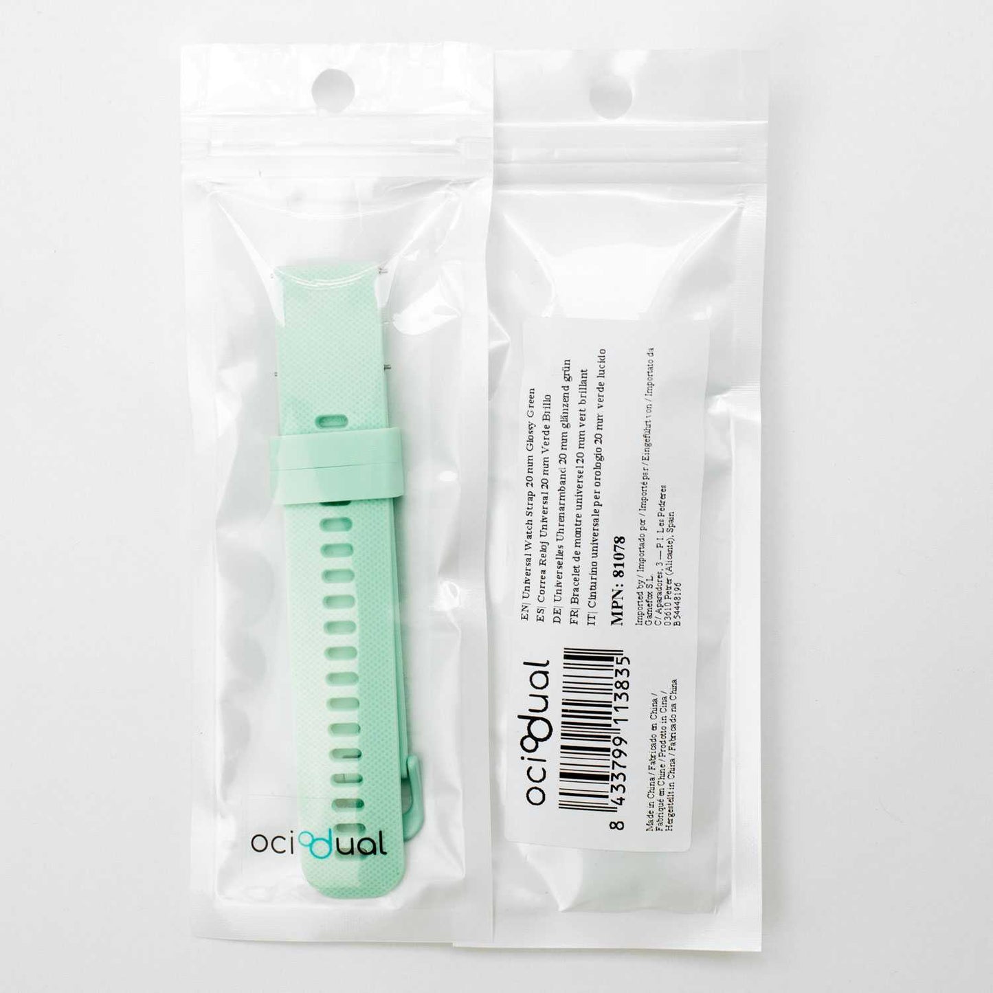 Correa Reloj de Silicona Color Turquesa de 20mm, Repuesto para Reloj Inteligente y Tradicional Universal, Liberación