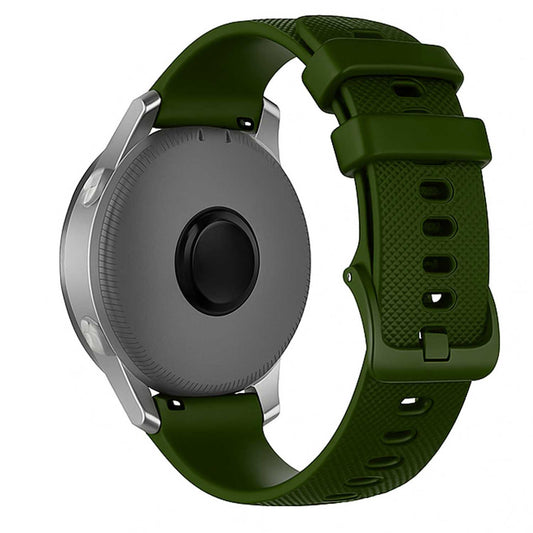 Correa Reloj de Silicona Color Verde Militar de 20mm, Repuesto para Reloj Inteligente y Tradicional Universal, Liberación
