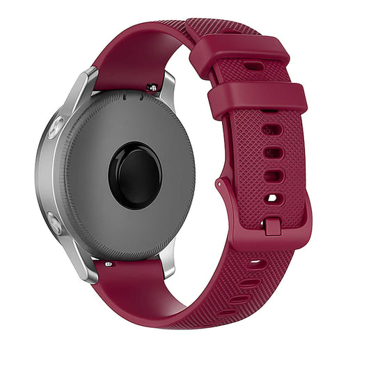Correa Reloj de Silicona Color Rojo Vino de 22mm, Repuesto para Reloj Inteligente y Tradicional Universal, Liberación