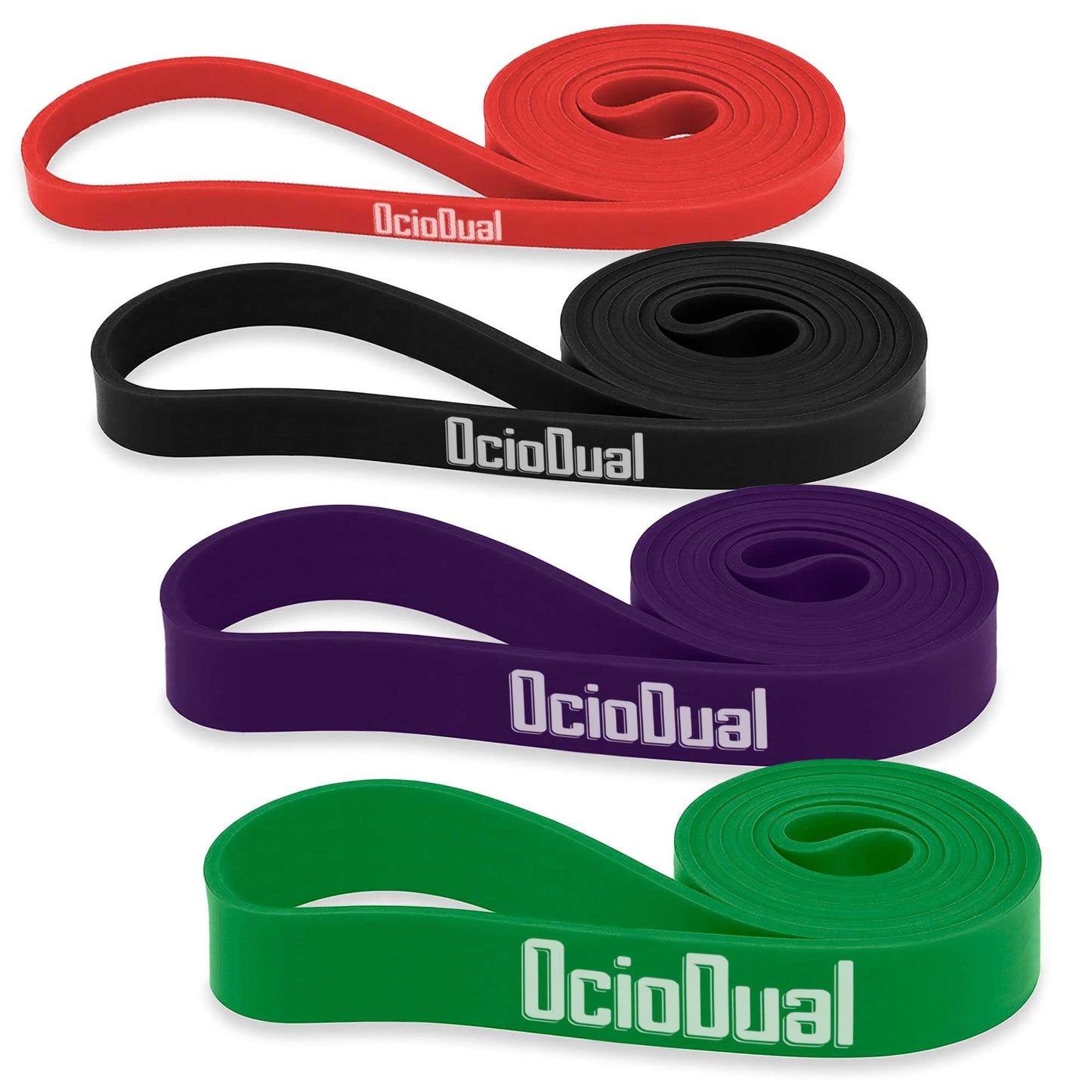 Juego de Bandas de Resistencia, Bandas de Dominadas, Pack 4x Bandas de Entrenamiento, Goma para Fitness Yoga, Fuerza, Ejercicio,