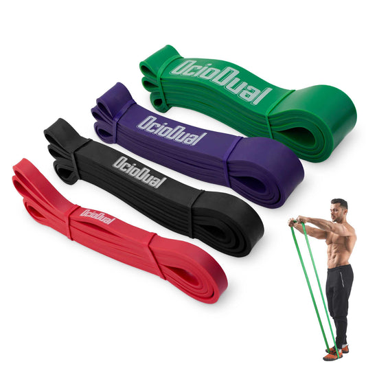 Juego de Bandas de Resistencia, Bandas de Dominadas, Pack 4x Bandas de Entrenamiento, Goma para Fitness Yoga, Fuerza, Ejercicio,