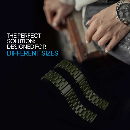 Correa Reloj Correa Metálica Acero Inoxidable Color Verde Militar 22mm Correa Reloj Inteligente Reloj Hombre Smartwatch Mujer