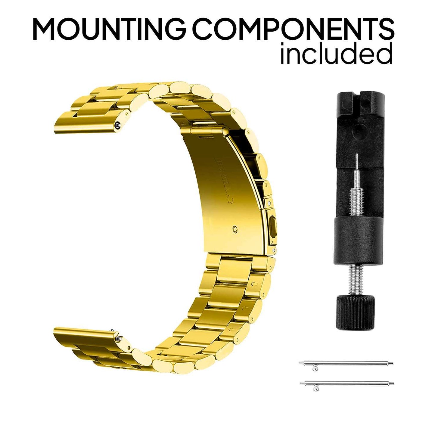 Correa Reloj Correa Metálica Acero Inoxidable Color Oro 20mm Correa Reloj Inteligente Reloj Hombre Smartwatch Mujer