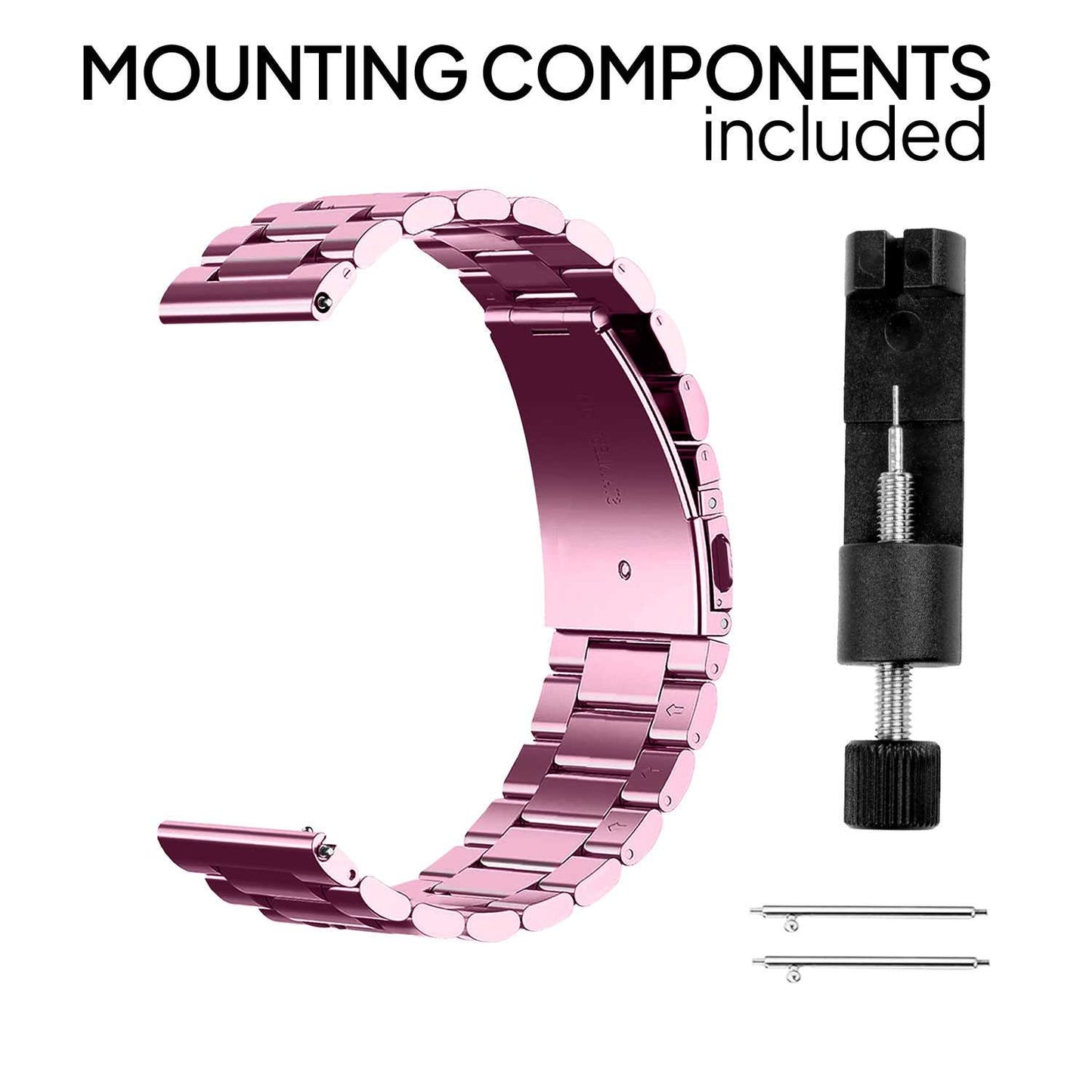 Correa Reloj Correa Metálica Acero Inoxidable Color Rosa 20mm Correa Reloj Inteligente Reloj Hombre Smartwatch Mujer