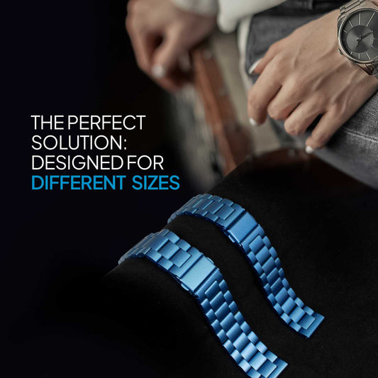 Correa Reloj Correa Metálica Acero Inoxidable Color Azul 20mm Correa Reloj Inteligente Reloj Hombre Smartwatch Mujer