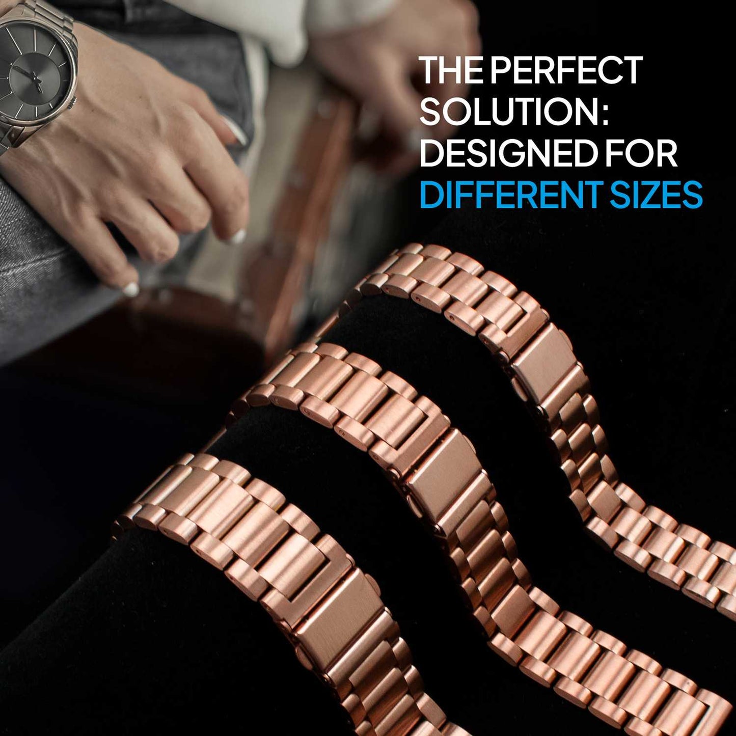 Correa Reloj Correa Metálica Acero Inoxidable Color Rosa Oro 14mm Correa Reloj Inteligente Reloj Hombre Smartwatch Mujer
