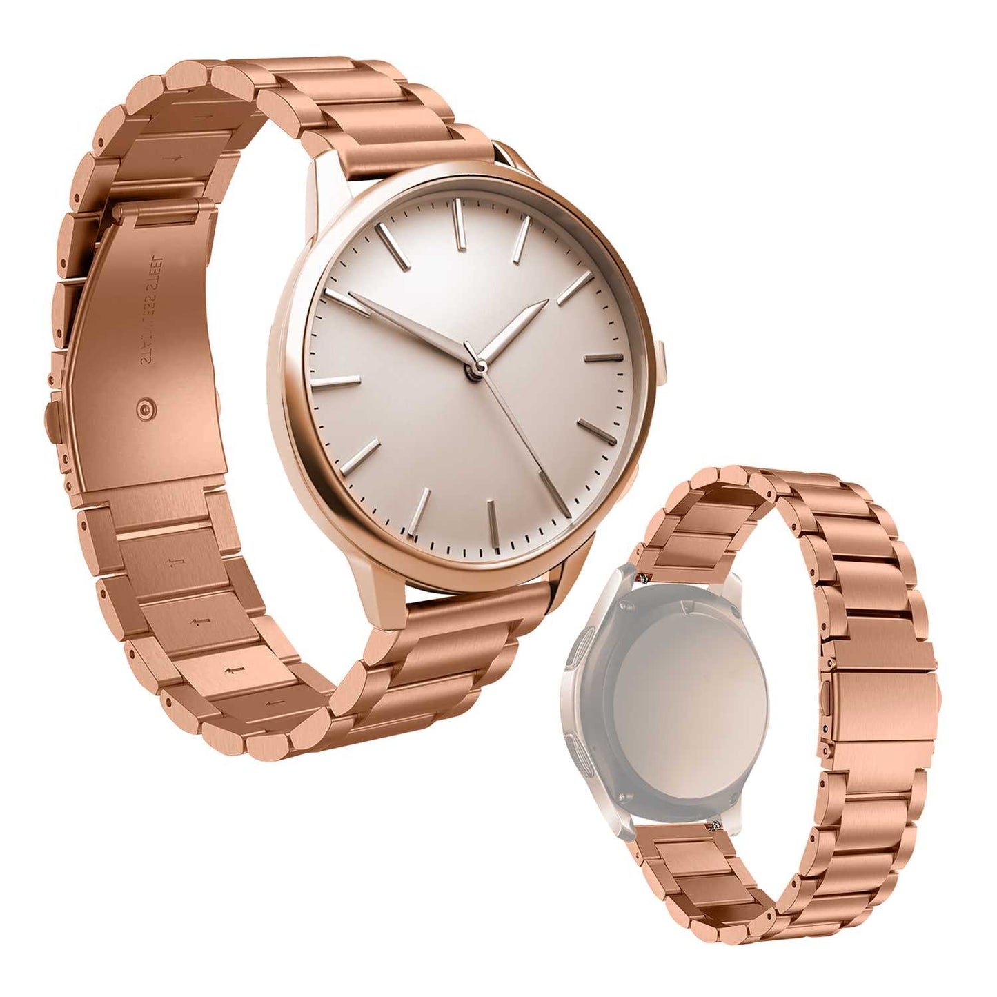 Correa Reloj Correa Metálica Acero Inoxidable Color Rosa Oro 14mm Correa Reloj Inteligente Reloj Hombre Smartwatch Mujer