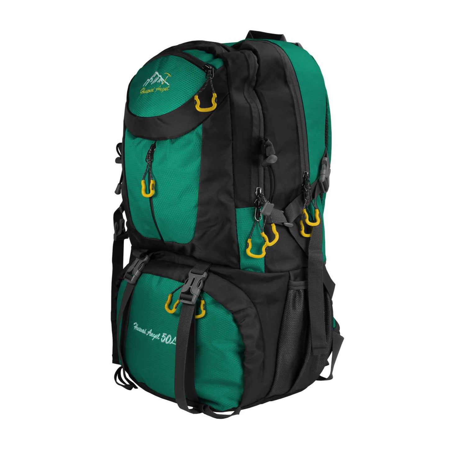 Mochila de Senderismo, 50 Litros, Impermeable y Ligera, Color Turquesa, Múltiples Bolsillos, ideal para Viaje, Montaña