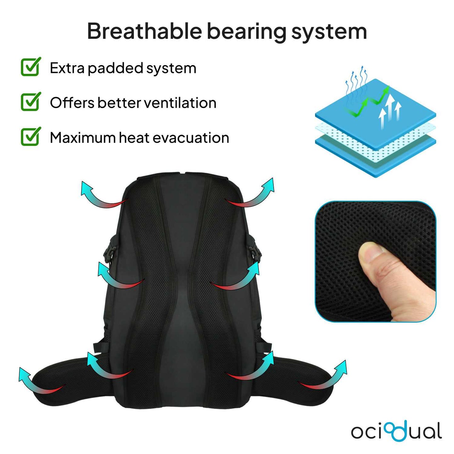 Mochila de Senderismo, 50 Litros, Impermeable y Ligera, Color Azul Oscuro, Múltiples Bolsillos, ideal para Viaje, Montaña