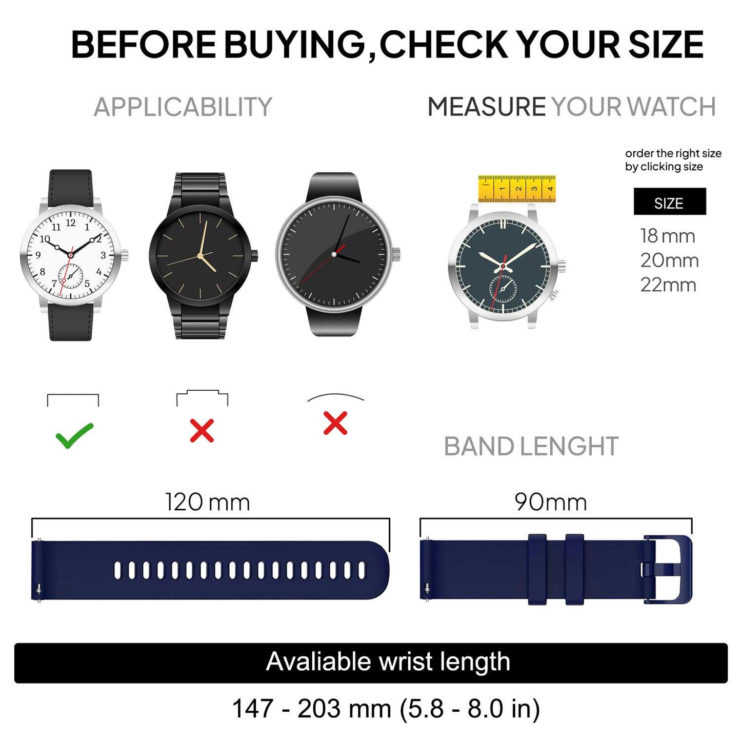Pack de 3 Correas de Silicona para Reloj,20mm, Smartwatch con liberación rápida, Compatible con Amazfit, Garmin, Samsung Galaxy Watch, para Hombre y Mujer,Azul Oscuro/Negro/Turquesa