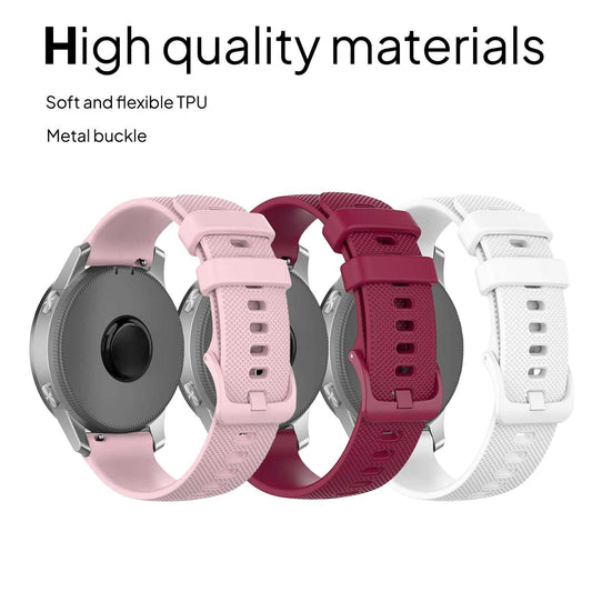 Pack de 3 Correas de Silicona para Reloj,22mm, Smartwatch con liberación rápida, Compatible con Amazfit, Garmin, Samsung Galaxy Watch, para Hombre y Mujer,Burdeos/Rosa/Blanco