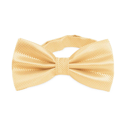 Pajarita Elegante a Cuadros para Hombre de color Oro Diseño Unicolor con Cierre de Gancho Clip Ajustable, 12cm x 6cm, Celebraciones, Fiestas, Trabajo, Bodas y Eventos