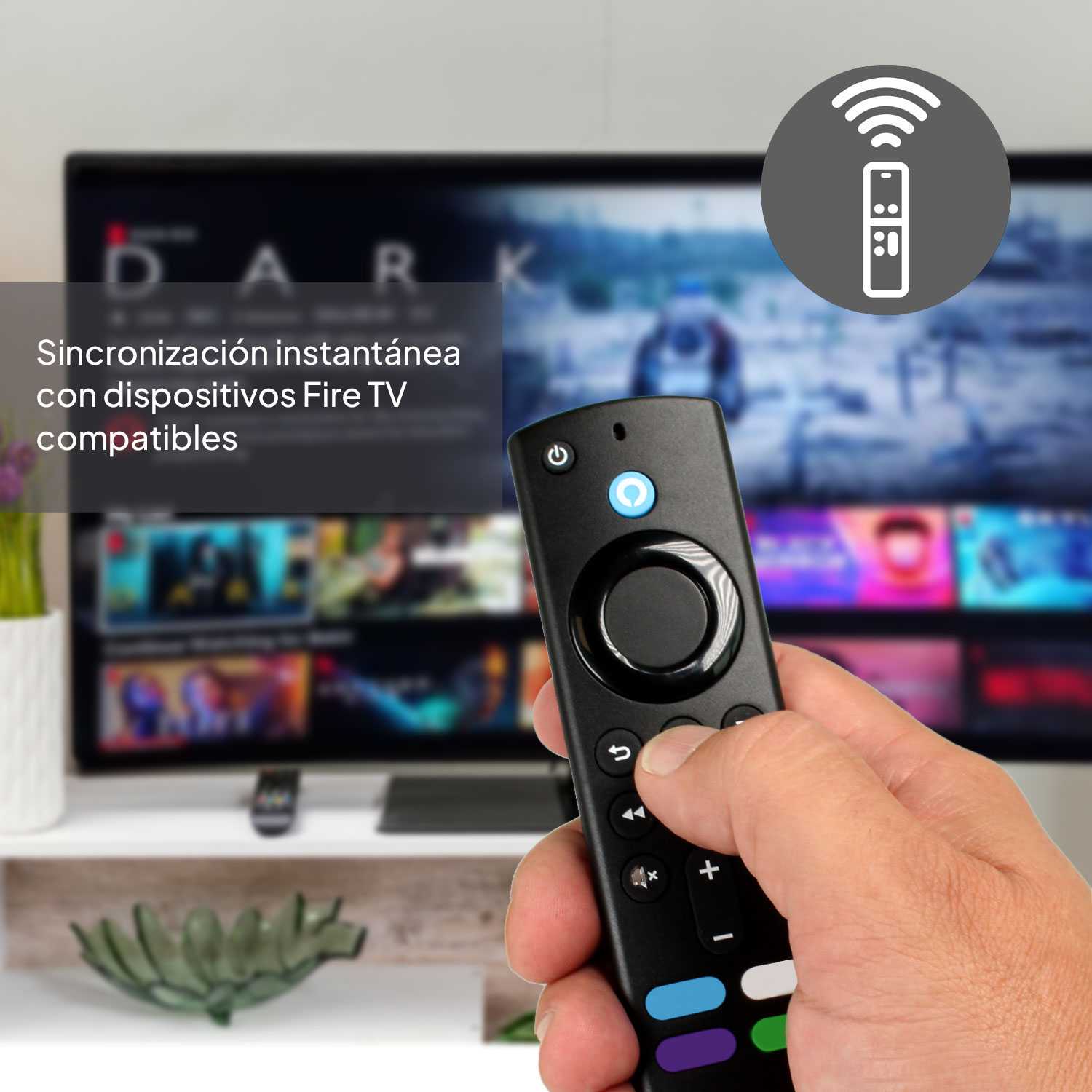 Mando para TV Firestick L5B83G con Función por Voz Alexa , Control Remoto Totalmente Compatible con Fire TV Stick 4K, 4K