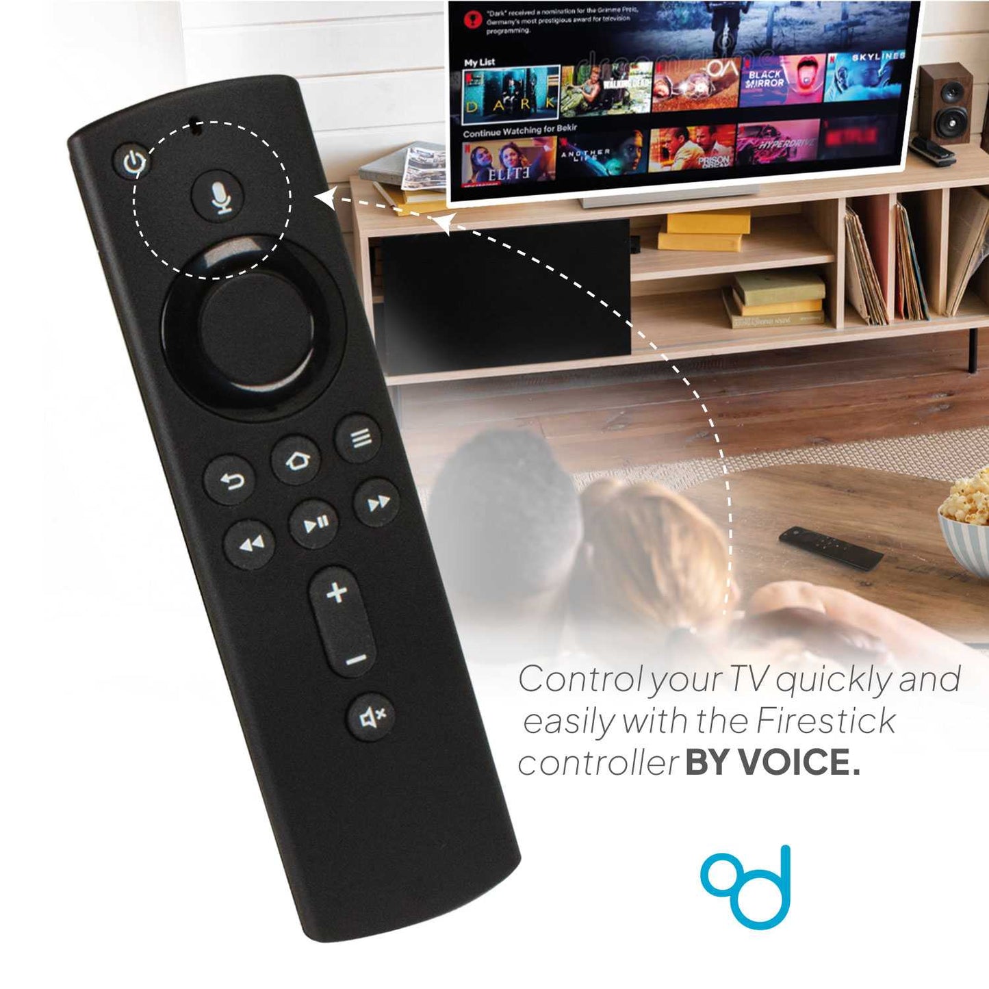 Mando para TV Firestick L5B83H con Función de Voz, Control Remoto Totalmente Compatible con Fire TV Stick 4K,Lite,2020,Cube