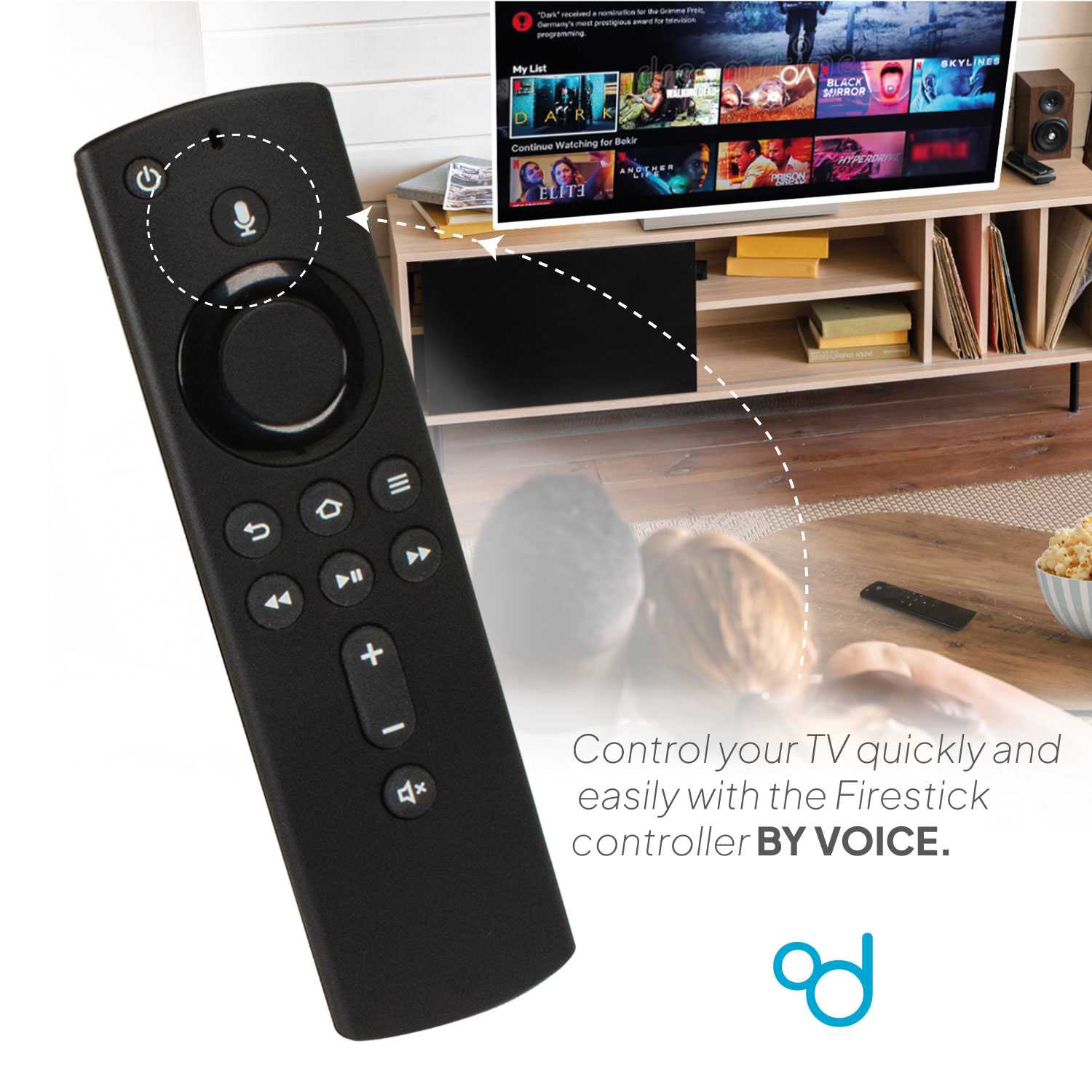 Mando para TV Firestick L5B83H con Función de Voz, Control Remoto Totalmente Compatible con Fire TV Stick 4K,Lite,2020,Cube