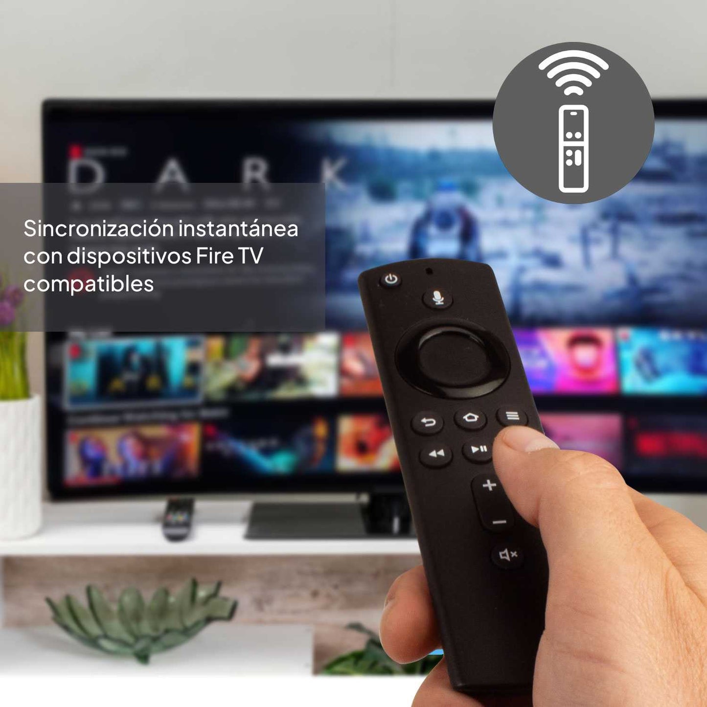 Mando para TV Firestick L5B83H con Función de Voz, Control Remoto Totalmente Compatible con Fire TV Stick 4K,Lite,2020,Cube